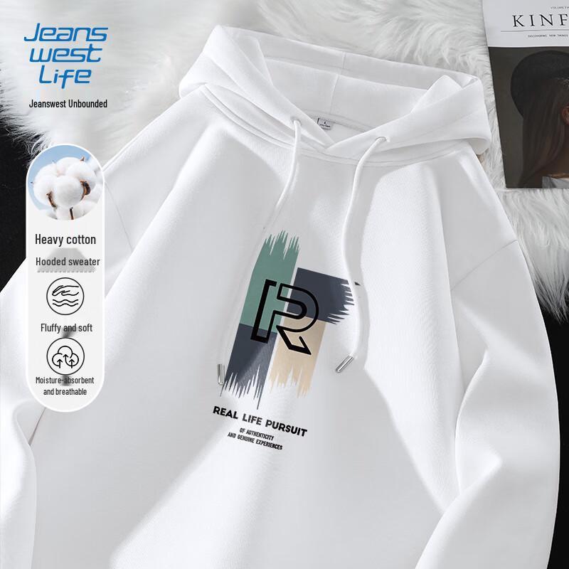 JEANSWEST LIFE Мужская толстовка с капюшоном из плотного хлопка