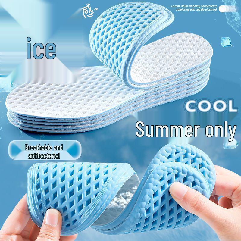 Summer Breathable Military Training Insoles: Antibacterial, Sweat-Absorbent, Odor-Resistant Cool Pads for Men and Women