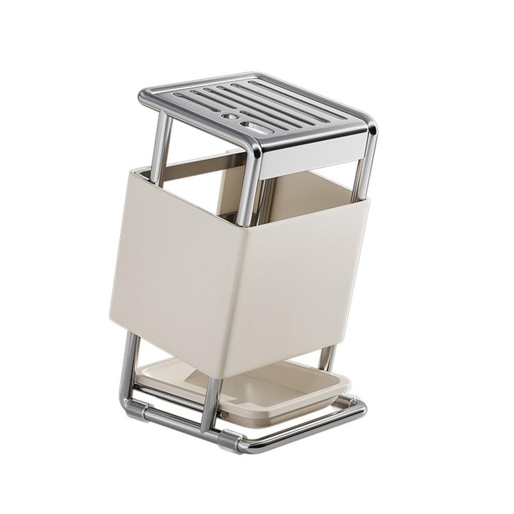 Kitchen Knife Holder Integrated Slant Insert Rack Space Saving Storage Multifunctional Kitchen Organizes for Utensils