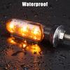 12V Indicator Lamp Amber Flashing Light Blinker Mini Motorcycle LED Turn Signal Lights Motobike Parts 8mm Turn Signal Lamp