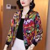 Women's Large Size Chiffon Printed Cardigan: Long-Sleeved Sun Protection Baseball-Style Jacket, Summer 2025 Edition.