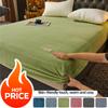 2026 Бархатный флис Простыня на резинке Защитный чехол для кровати Глубокий карман Чехол для матраса Плюшевый Домашний Наматрасник Супермягкий Теплый Без наволочки