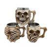 Beer Mug Wine Glass Coffee Cup 3D Stainless Steel Resin Skeleton Creative Gift~