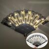 Светодиодный складной веер Glow Dancing Hand Fan La Folding Plastic Fan для женщин девушек Вечеринка элегантный Декорация Товары