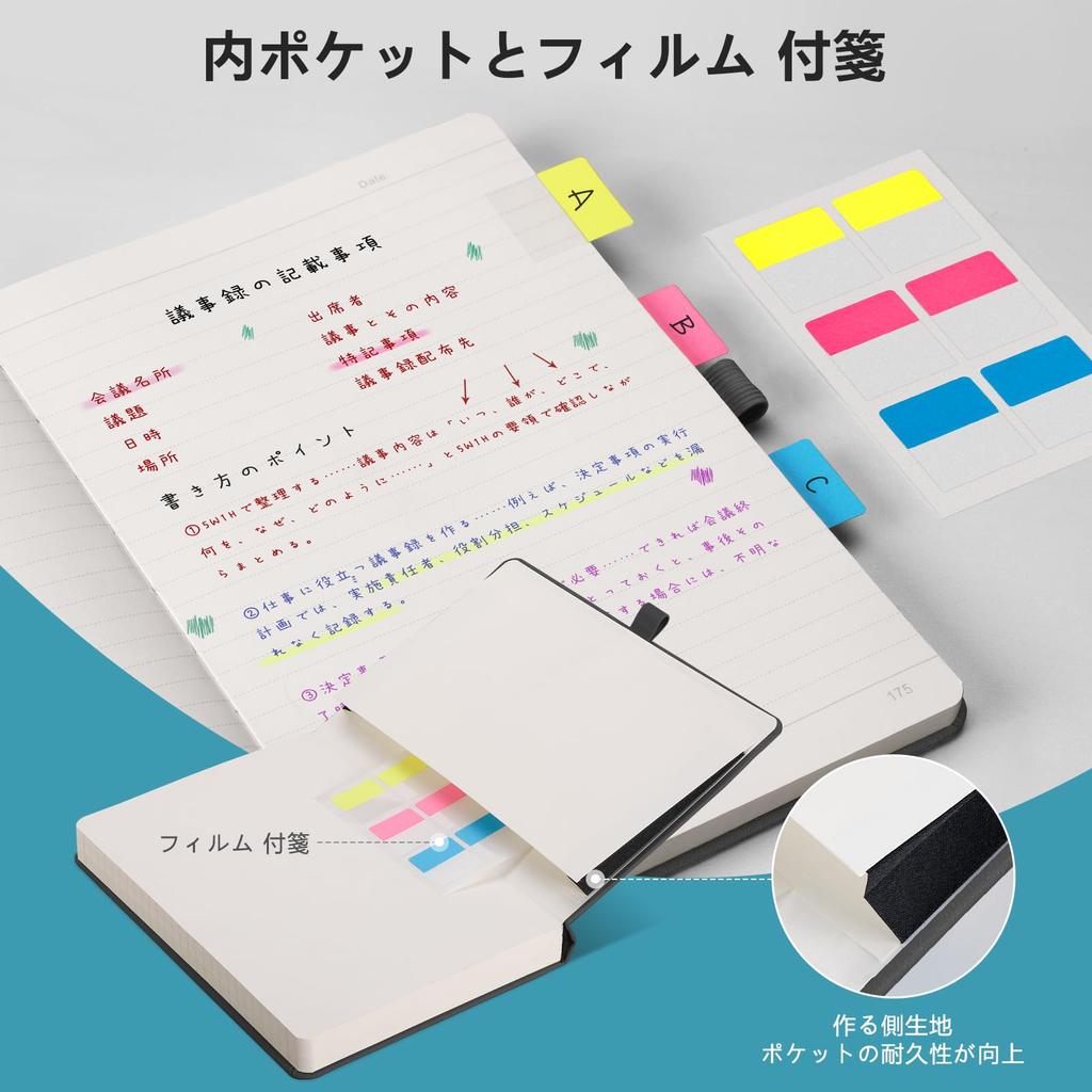 AHGXG A5 Горизонтальная в линейку A 160 Классический W x Колледж Работа Путешествия Черный Блокнот, (7 мм в клетку), Листы, Блокнот, Размер 14,6 см 21,3 см В, Дневник, Журнал,