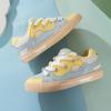 High value meets color scheme Xiaomi yellow and white cute bread new retro campus couple skateboard shoes