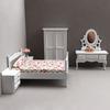 1 Set Beautiful Hand-made Small Dollhouse Bedroom Furniture 1:12 Miniature Model Scene Prop