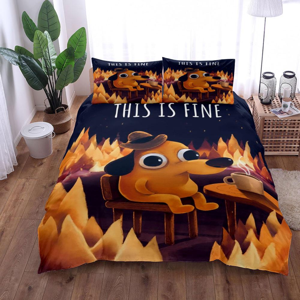 Meme Пододеяльник Комплект постельного белья King Queen Double Full Twin Single Size