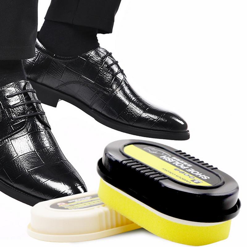 3pcs Multifunctional Double-Faced Shoe Polish Colorless Light Shoes Rub Leather Care Oil Sponge Shoe Wax Shoes Brush