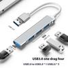 Алюминиевый USB C разветвитель 4 в 1 USB C/USB адаптер док-станция с 3xUSB2.0+1xUSB3.0+1 адаптер док для ноутбука