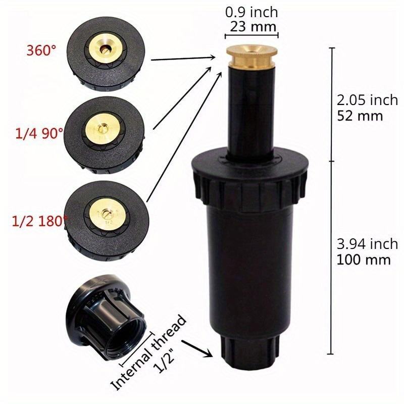 1Pc Automatic Pop Up Sprinklers 90/180/360 Degree Irrigation Watering Tool Garden Spray Nozzle Lawn Watering Sprinkler Head