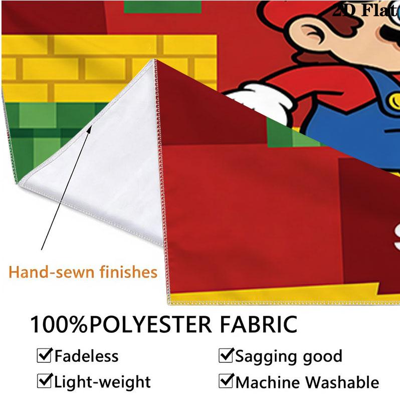 Super Mario Wall Tapestry Aesthetic Wall Hanging Printed Fabric Blanket Decorative Tapestries For Bedroom Living Room Home Decor