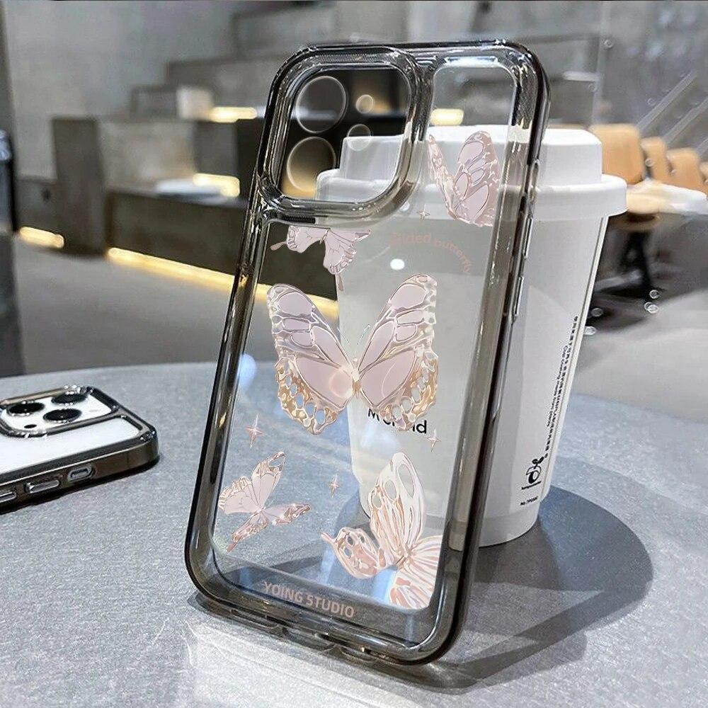 Flower Case For iPhone 11 Case iPhone 13 14 Pro Max 12 Pro XS Max 14 8 Plus XR SE Clear Shockproof Cover For iPhone 13 Pro Max