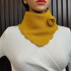 Fake Collar Flower Decoration Solid Color Knitted Scarf Soft Cozy Warm Dress FALSE Collar Winter