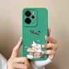 Cover Cases For Oppo Realme C75x 14X 14 14T Narzo 10 30 60 P3 A5 Pro Cute Cartoon Kitten Owl Patterns Liquid Silicone Dustproof Housing For Oppo Shell