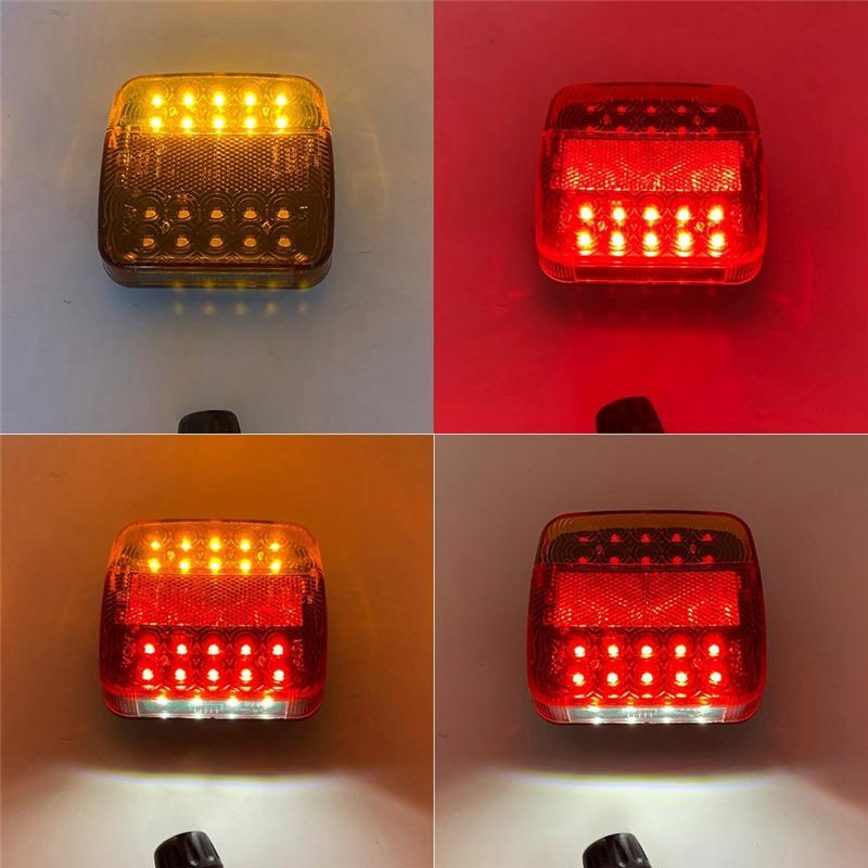 QB-Wireless Trailer Lights Kit For Towing Truck, Rechargeable LED Tow Light With Magnetic For Boat Trailer RV