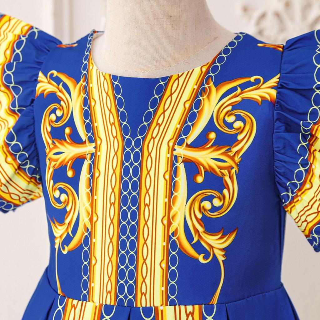 Платье принцессы с цветочным принтом в ближневосточном стиле для девочек