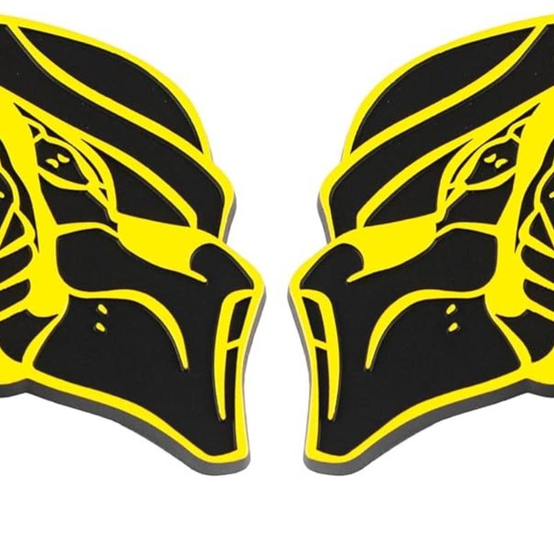 Predator Emblem, Custom 3D Exterior Automotive Accessories, Universal Fit for Car, Truck, SUV (Set of 2) (Red)