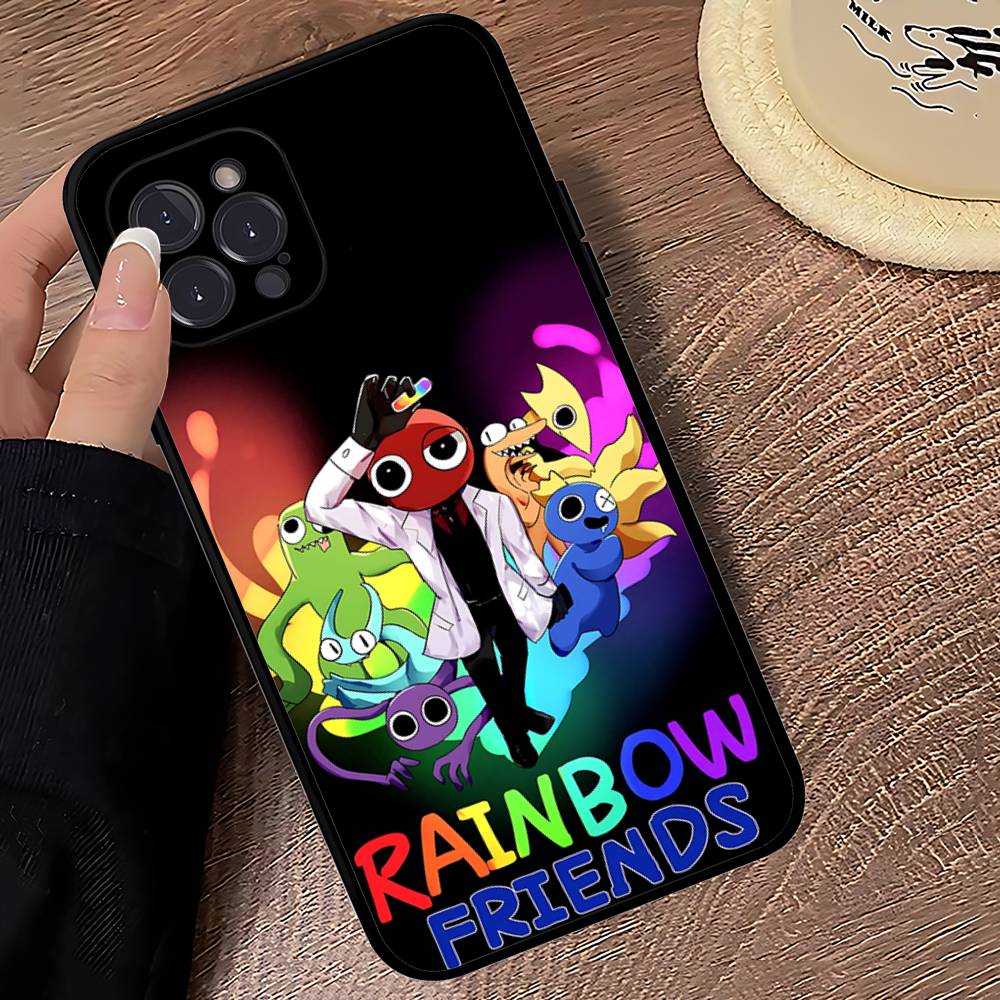 Cartoon R-Rainbow Friends For IPhone 17 16 15 14 13 12 Mini 11 Pro Max Plus Soft Silicone Phone Cover