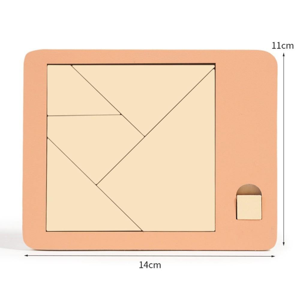 Irregular Shape Wooden Block Puzzle Colorful Brain Teaser Game Geometric Puzzles Educational Toys