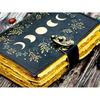 Sun Moon Leather Journal For Men Women 200 Page of Antique Hademade Decle Edge Pepar Leather Traveling Sketchbook For Men Women
