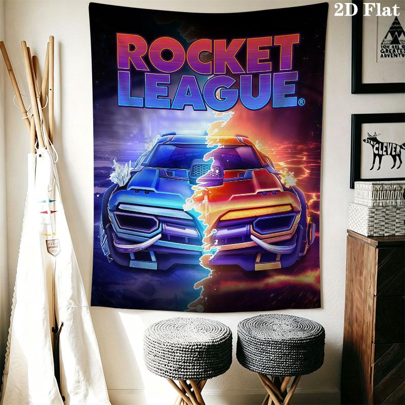 Rocket League Wall Tapestry Aesthetic Wall Hanging Printed Fabric Blanket Decorative Tapestries for Bedroom Living Room Home Decor