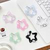 Acrylic Wing/Star Shape Carabiner Hook Clips Card Holder Keychain Portable Outdoor Keyring Hook Backpack Pendant Gifts