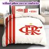 Flamengo football soccer Pattern Bedding,Quilt Set Quilt Cover Pillowcase Home Birthday Gift (1*duvet cover+2*pillowcase,without core)
