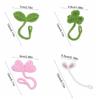 Data Cable Strap Green Leaf Bookmark Handmade Crochet Leaf Sprout Leaf Sprout Bookmark  DIY Craft