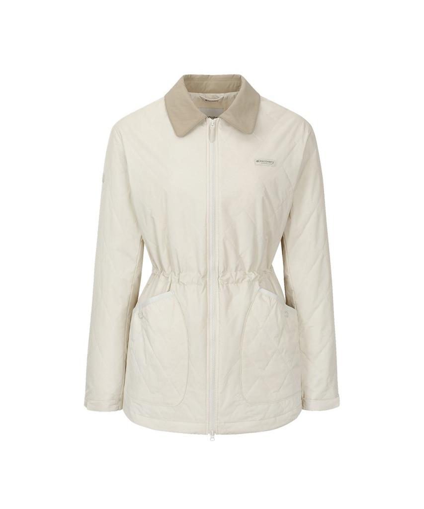 Discovery Expedition Women'S Collared Quilted Mid-Padded Jacket (D/Ivory)