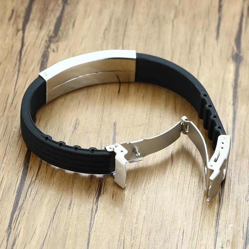 Изготовленный на заказ резиновый брендовый силиконовый браслет Warpwrist персонализированные бирки из нержавеющей стали регулируемый идентификатор для женщин