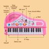 37 Keys Kids Musical Piano Electronic Piano Keyboard Toy Musical Instrument Toy with Microphone for