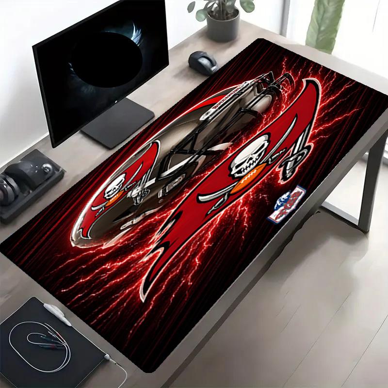Tampa Bay Buccaneers Print Mouse Pad, Anti‑Slip Desktop keyboard Mat, for PC Laptop Gaming Working Daily Use, Cool Festival Birthday Gift