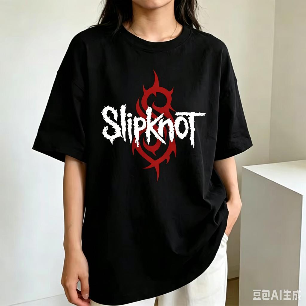 Футболка Prepare For Hell Tour Хэви-метал Хлопковые футболки Унисекс Футболка рок-группы Унисекс Шорты с двусторонним принтом Slipknots Топы с коротким рукавом