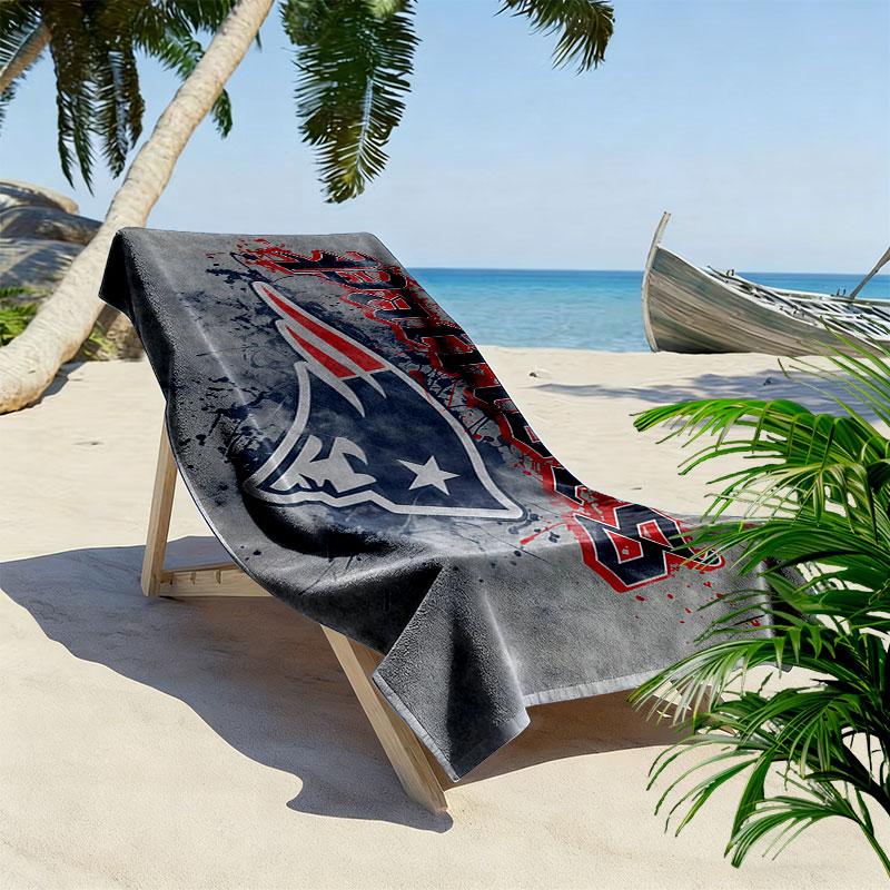 NE Patriots Print Beach Towel, Large Soft Quick Dry Towel for Beach Camping Swimming