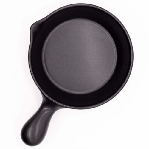 Suzuki Banko Ware "Hotto Kurashi Jozu" Ajillo Pot (Medium) Black 7138-4324