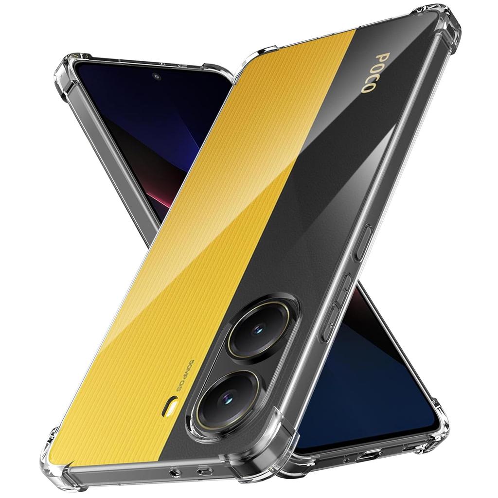 TPU Transparent Case for Xiaomi Poco F7 5G Protective Cover Four Corners Shockproof Bumper Coque Fundas