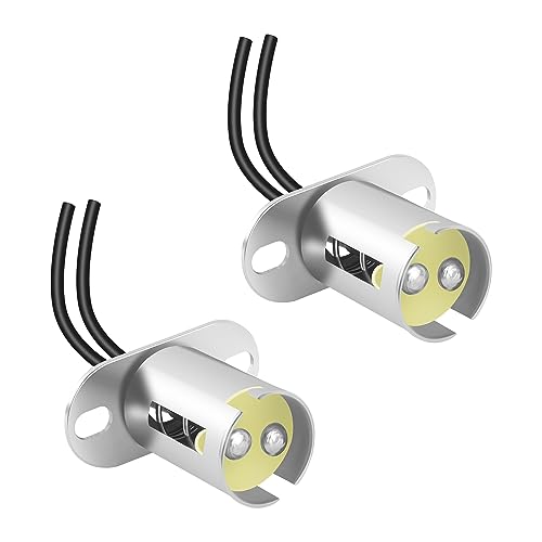 BAY15D Bulb Socket 1157 Iron Nickel Plating Rust Resistant Car Light Socket Adapter 2PCS Set with 4.2 Inch Wire Connectors for Turn Signal Brake