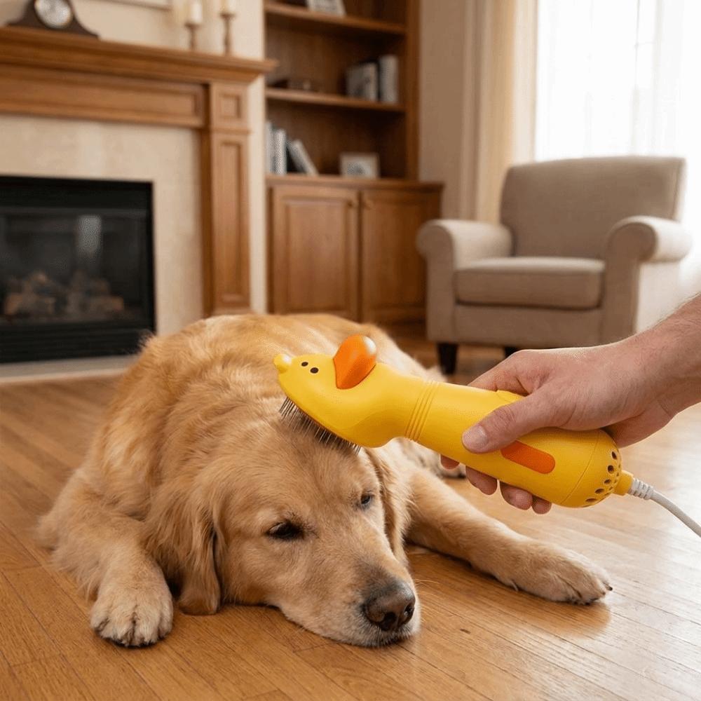 Portable Dog Electric Hair Brush Adjustable Speed Pet Grooming Comb Pet Hair Dryer Pet Care