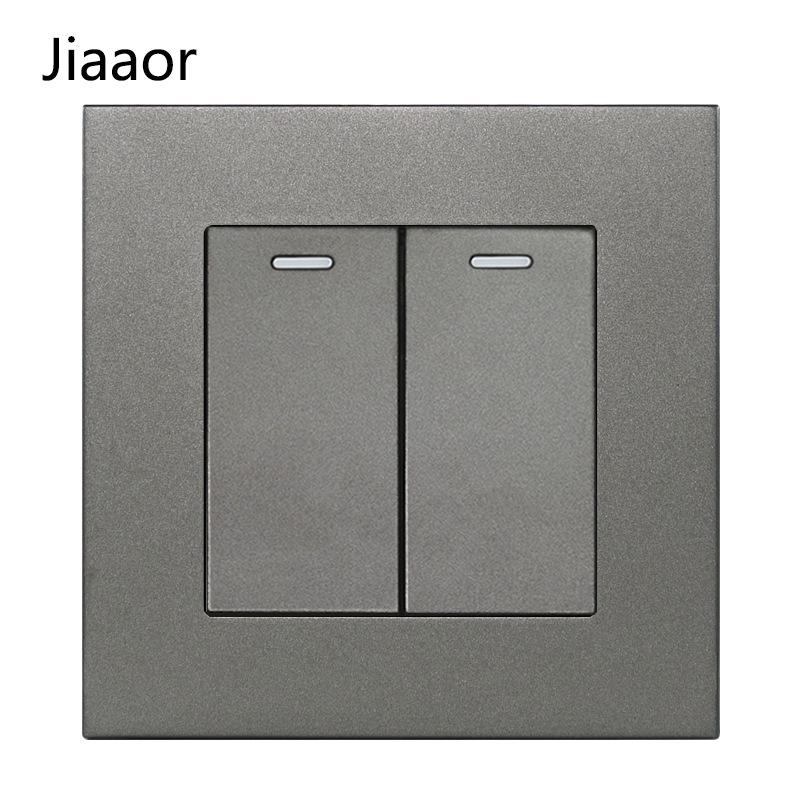 Серый британский стандарт двойная розетка с выключателем с USB и Type C - совместимая с Гонконгом/Макао, скрытого типа 86