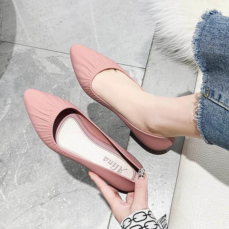 2025 Эластичные балетки женские сетчатые лоферы вязаные мокасины неглубокие балетки повседневные туфли-лодочки кроссовки для вождения обувь для ходьбы