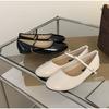 Fashion Shiny Leather Ballets Shoes Woman Belt Strap Lolita Flats Mary Janes Women Shallow Loafers Round Toe Ballerinas Brides Mocasines