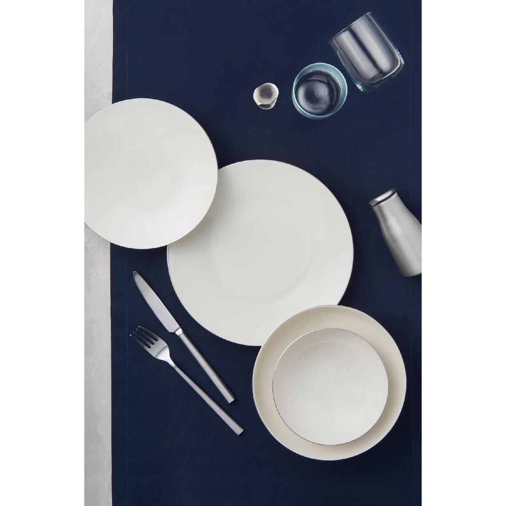 Фарфоровый столовый сервиз Aren, 16 предметов с серебряной сеткой