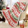 Christmas Throw Blanket Christmas Decorations Gifts for Women, Sherpa Flannel Fleece Winter Holiday Blanket Couch Sofa Bed