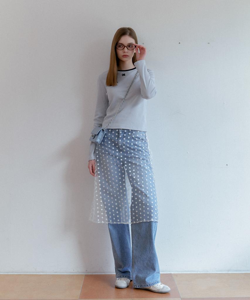 Anoetic Lace Layered Skirt_Ivory