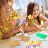 6/12/24/48 Set Flower Bouquet Craft Kit Make Your Own Flower Bouquet DIY Mother's Day Paper Floral Bouquet Kit for Kids School Home Activities