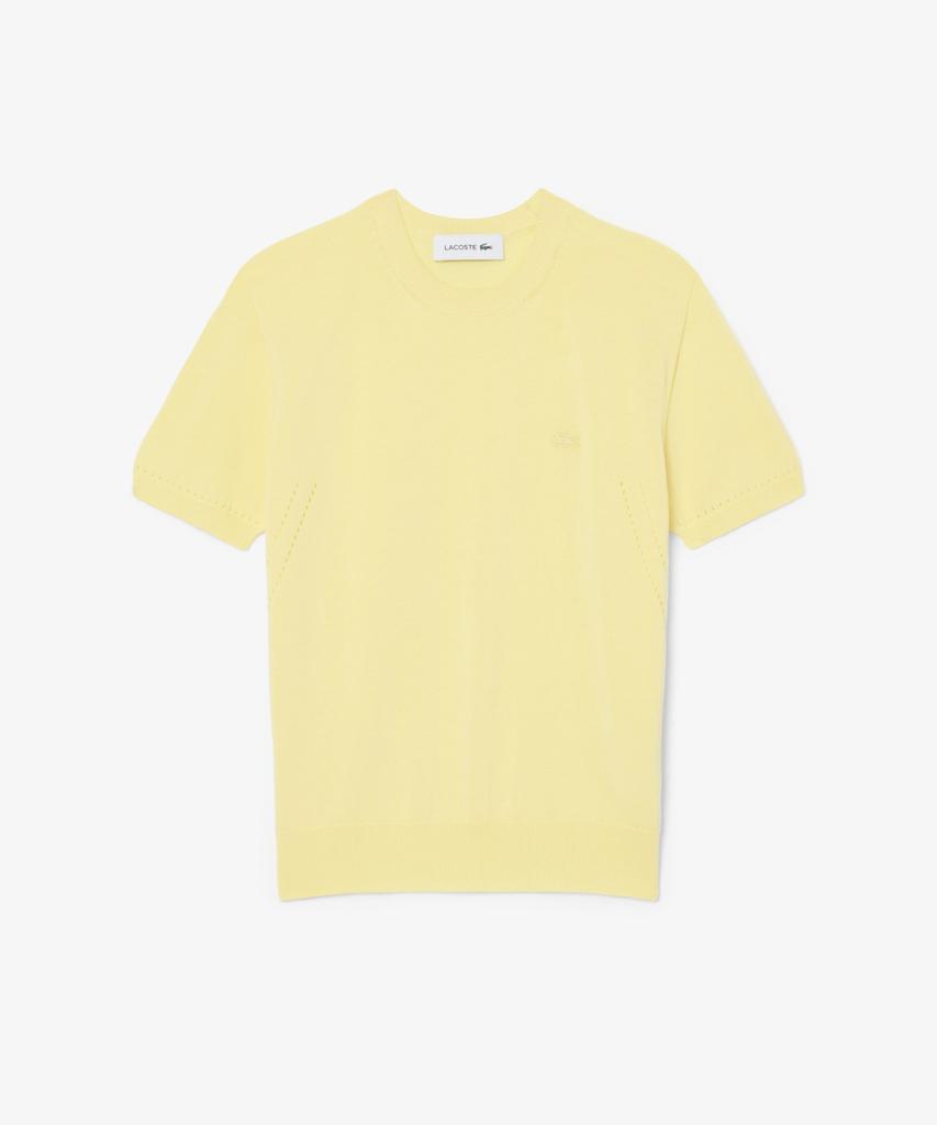 LACOSTE Женский легкий хлопковый свитер с коротким рукавом Af5025-56G 107