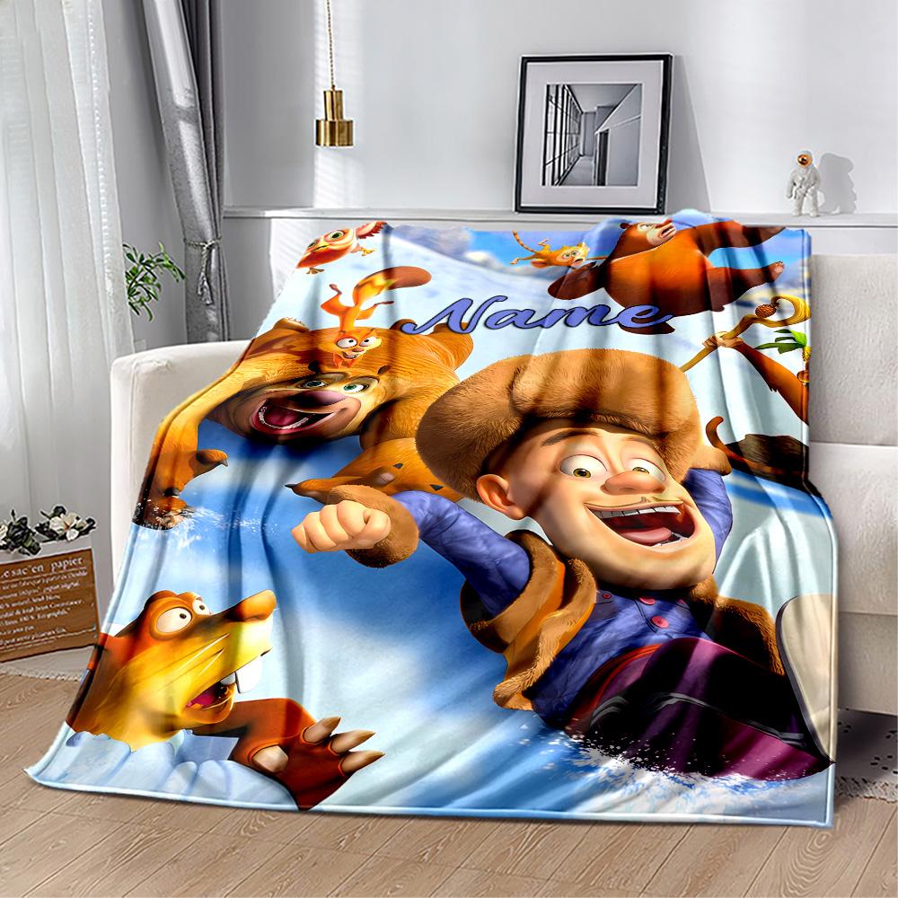 Snowy Adventure Friends Blanket Soft & Cozy Great for Sofa Bedding Office Chair Four Seasons Universal Warmthful Decor Gifts For Family Or Friends