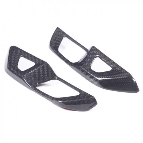 Real Carbon Fiber Interior Door Lock Handle Cover Trim For C8 Corvette -25