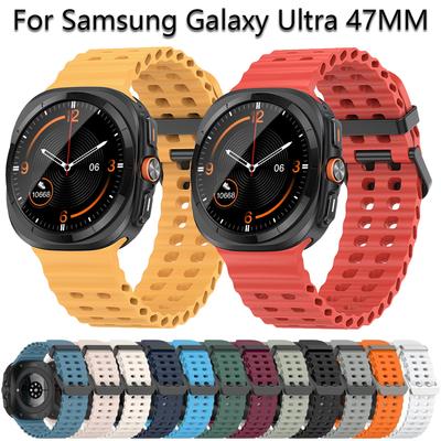 Дышащий ремешок для Samsung Galaxy Watch Ultra 47 мм силиконовый смарт-браслет браслет на запястье Watch7 аксессуары чехол